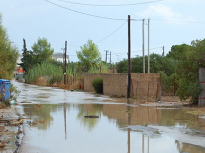 Πλημμύρισε η Αίγινα